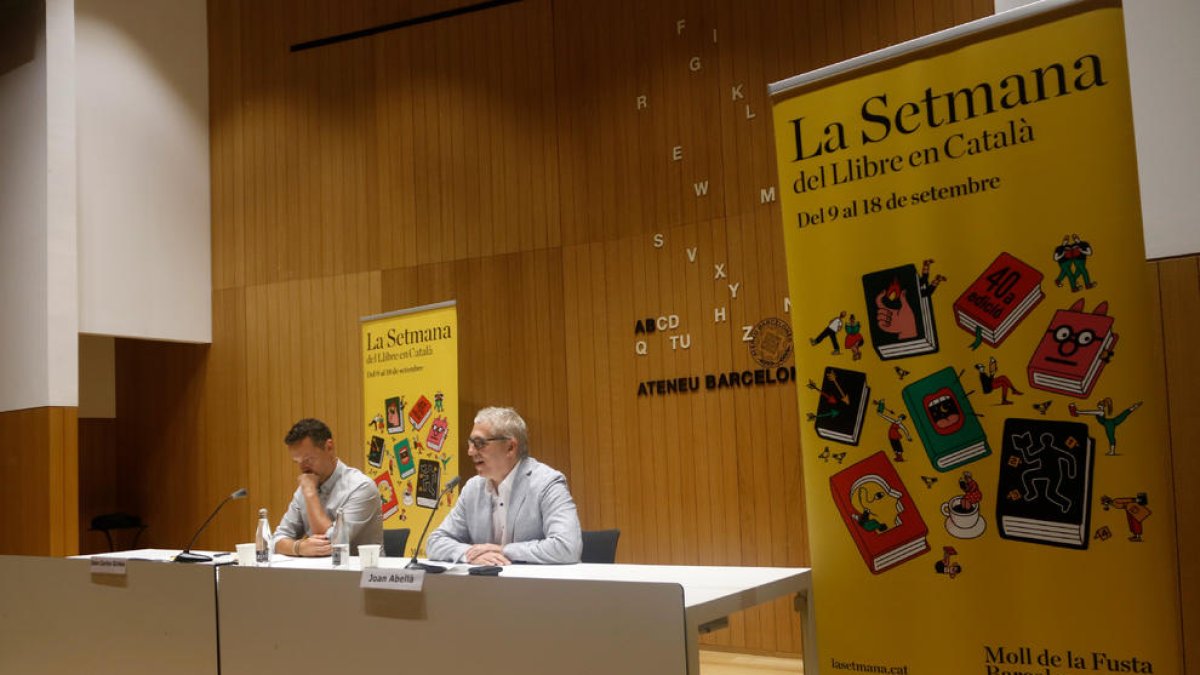 Presentación ayer en Barcelona de la Setmana del Llibre en Català.