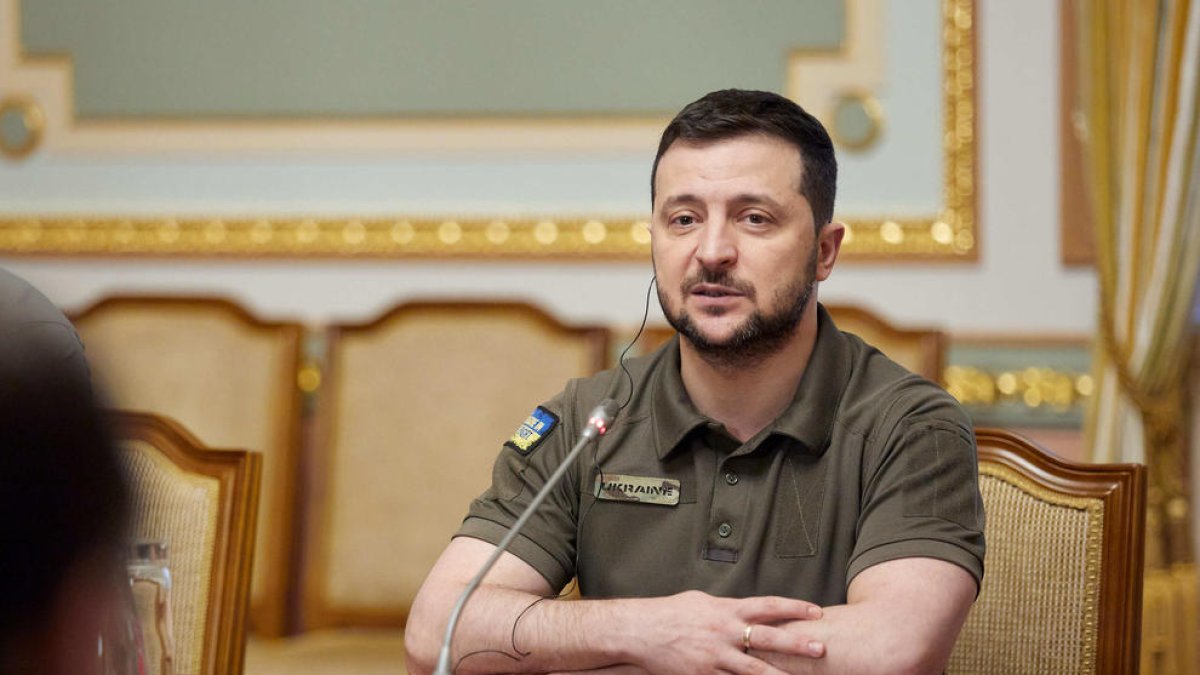 El presidente de Ucrania, Volodymyr Zelensky.
