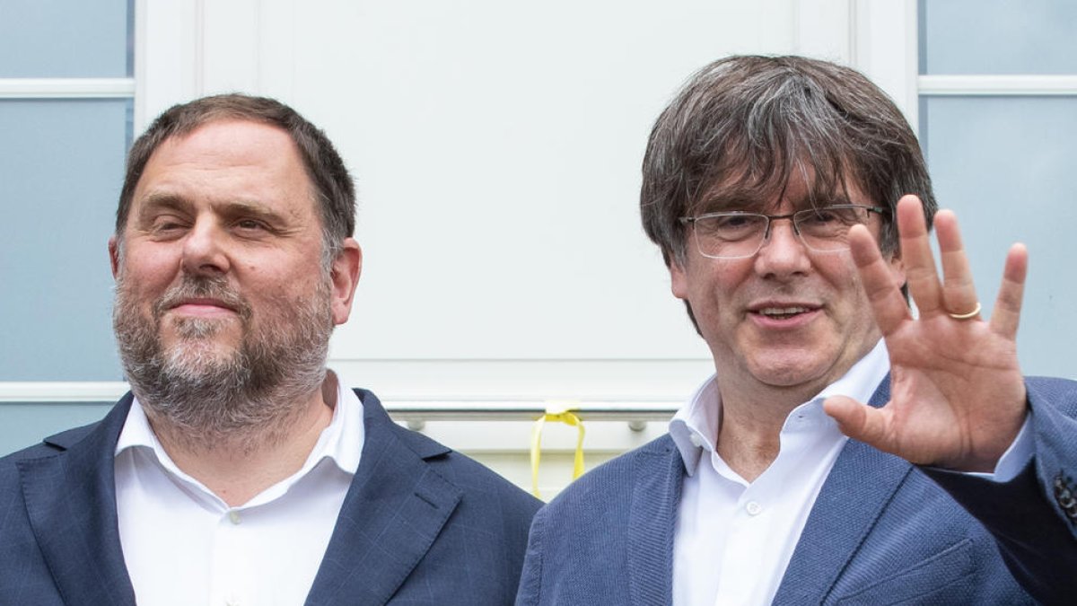 Oriol Junqueras y Carles Puigdemont en una foto de archivo.