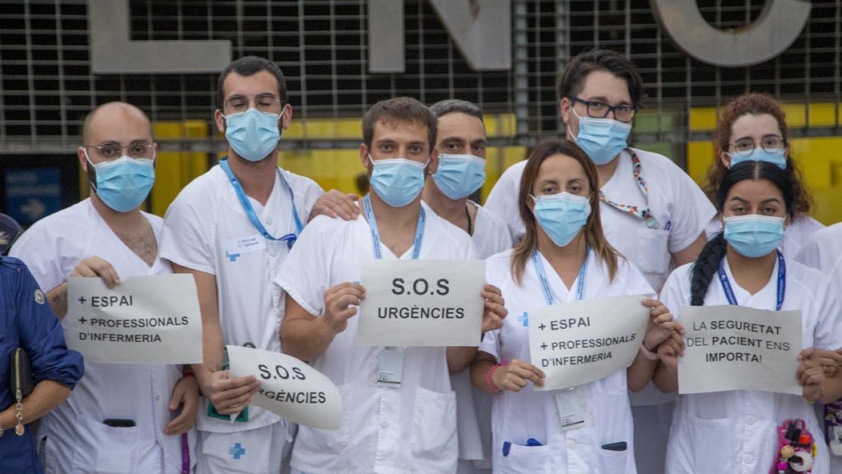 Protesta del personal d’Urgències a l’octubre.