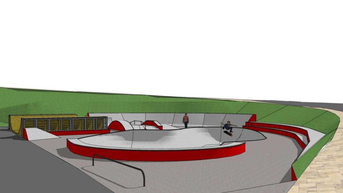 El disseny del futur parc de patinatge de Vielha.