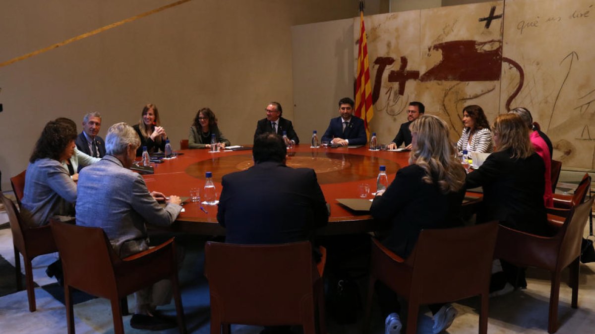 La reunió extraordinària d’ahir del Consell Executiu.