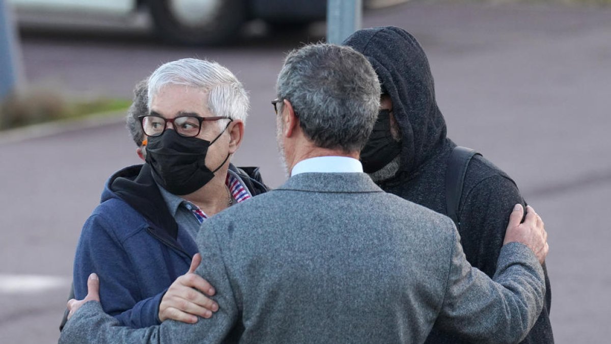 El maquinista del tren Francisco Garzón a su llegada para declarar en la segunda jornada del juicio por el accidente ferroviario de Alvia.
