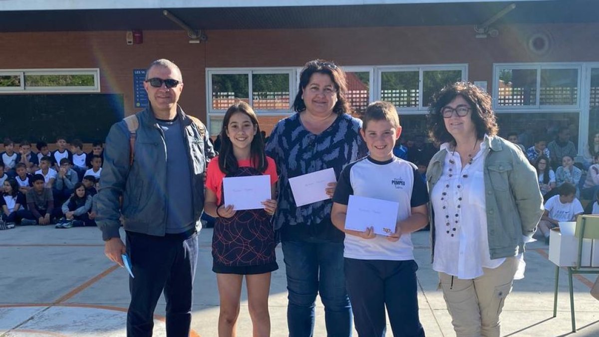 L’entrega de premis al col·legi Pompeu Fabra.