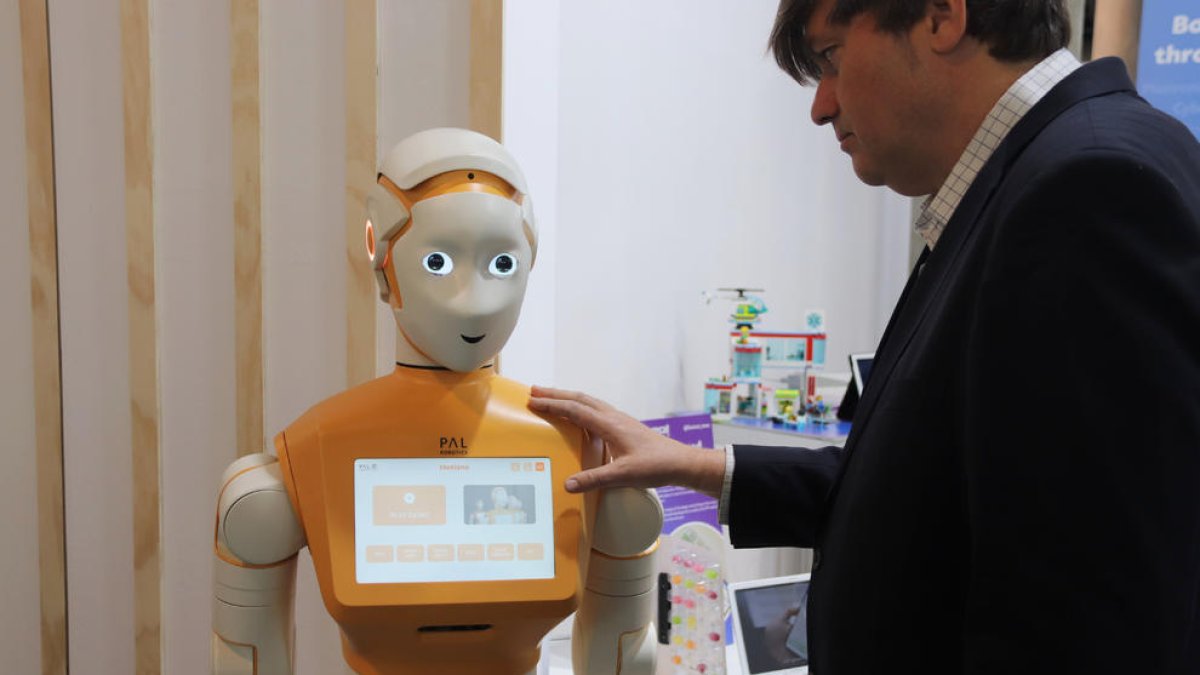 El robot de Eurecat expuesto estos días en el Mobile World Congress.