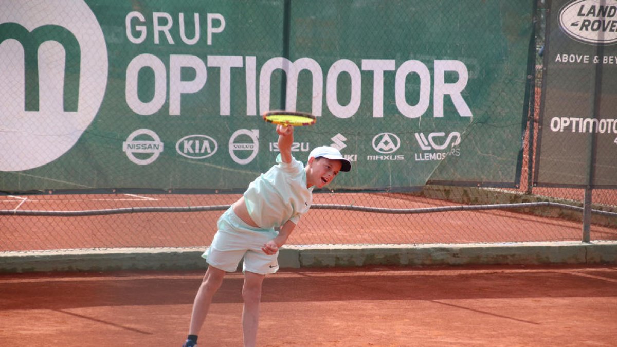El leridano Daniel Culleré, ayer durante su partido