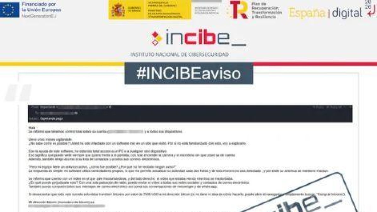 Alerten d'una campanya de 'sextorsió' amb l'amenaça de publicar suposats vídeos íntims