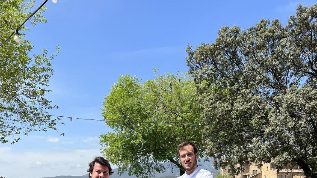El xef Sergi de Meià i l’empresari Arnau París, que col·labora en la posada en marxa de la fundació.