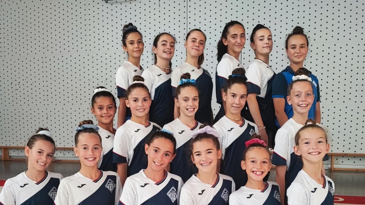 Las gimnastas del CN Lleida.