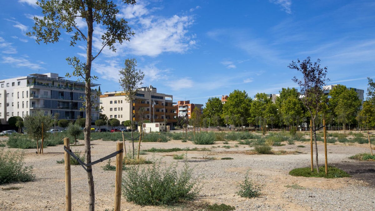 El estado actual del Parc de les Arts, en el solar junto a Alcalde Pujol.