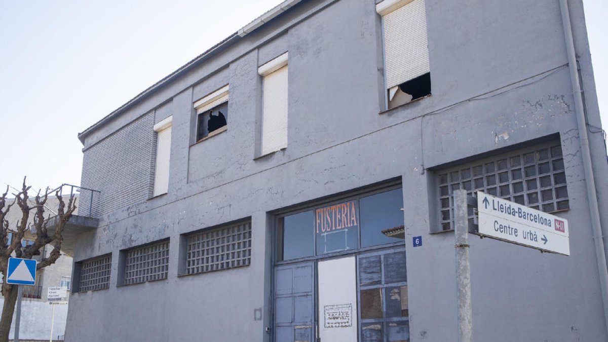 El almacén de Sant Guim donde hallaron la plantación.