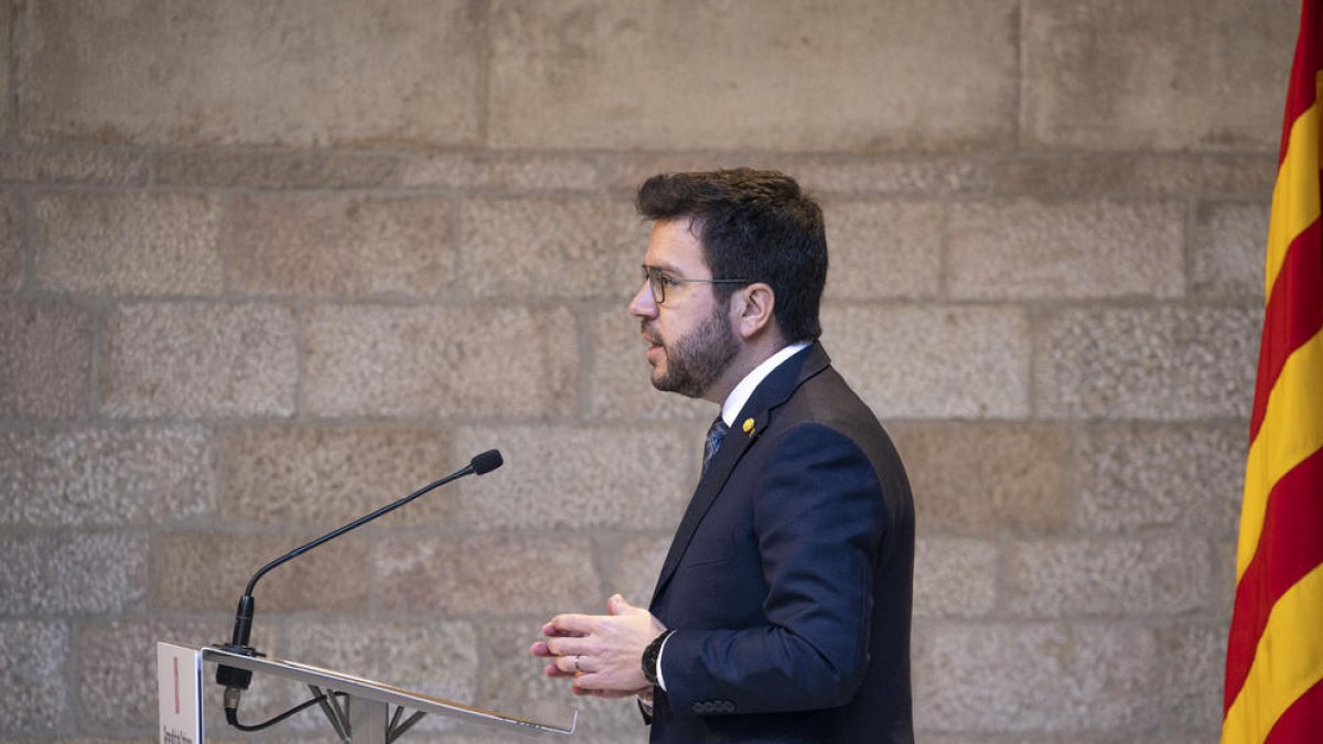 El presidente de la Generalitat, Pere Aragonès, en una imagen de archivo.