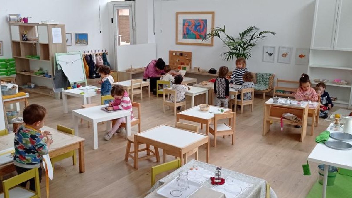 Los alumnos de la denominada Comunitat Infantil, que tenen entre 1 y 3 años.