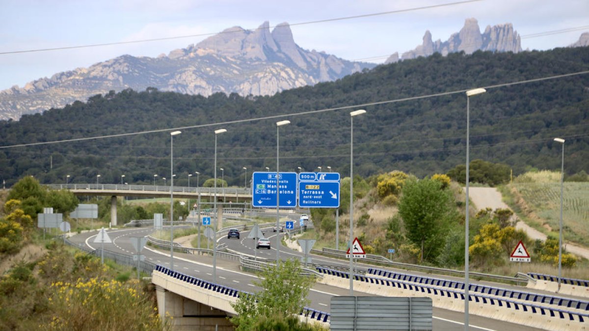 Tramo de la B-40 que ya está en funcionamiento, en Terrassa.