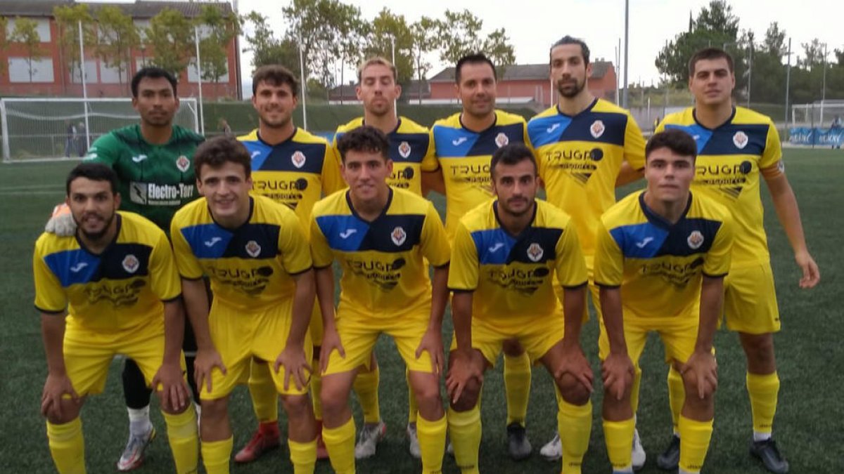 El once inicial que presentó el Tàrrega ayer en Sabadell