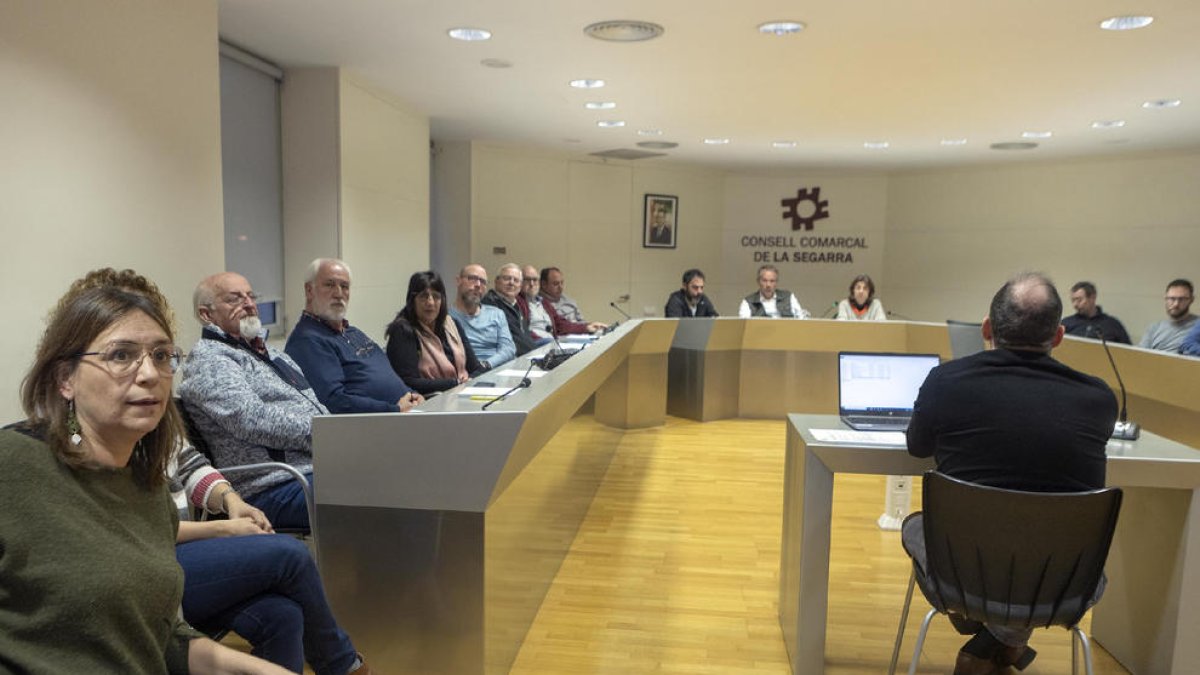 La directora del Museu, Carme Bergés, presentando el proyecto.