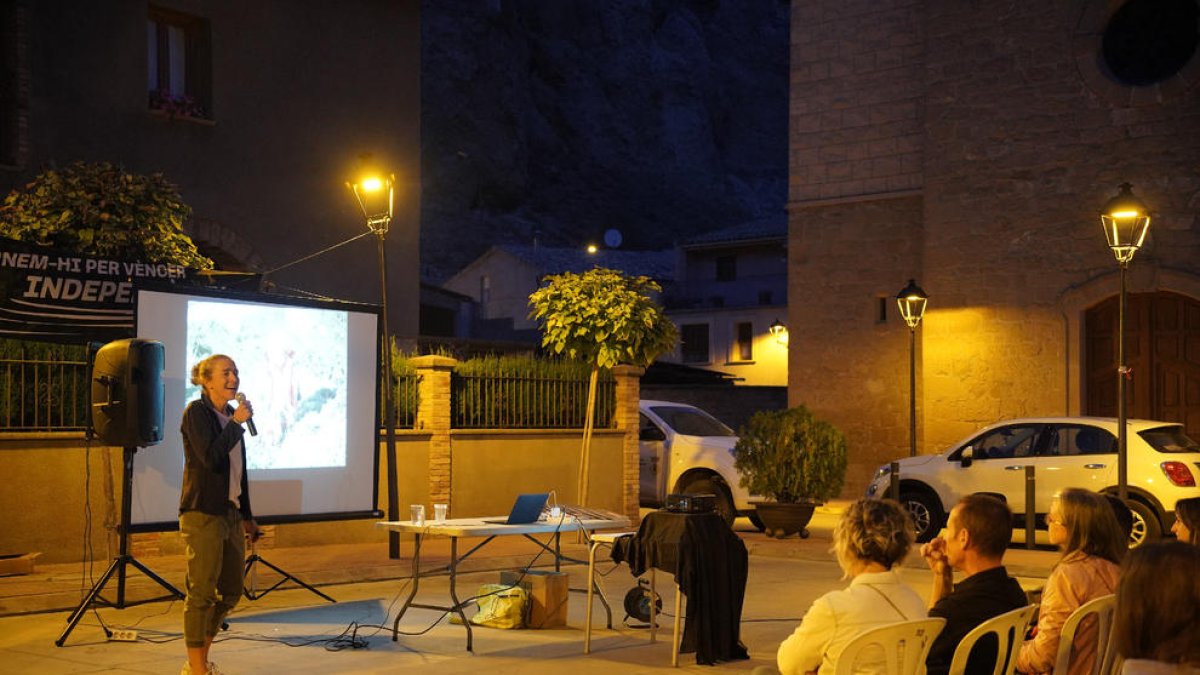 Núria Picas durante su conferencia del viernes.
