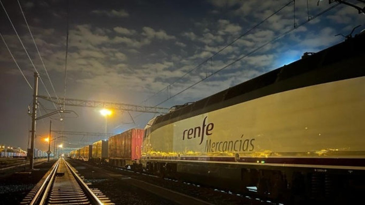 Llegada del tren con 600 toneladas de maíz procedente de Ucrania.