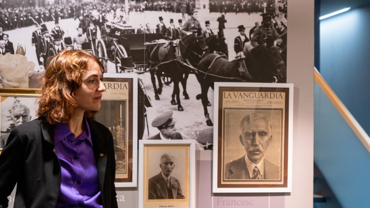 La consellera Gemma Ubasart durant una visita a l'Espai Macià de les Borges Blanques.