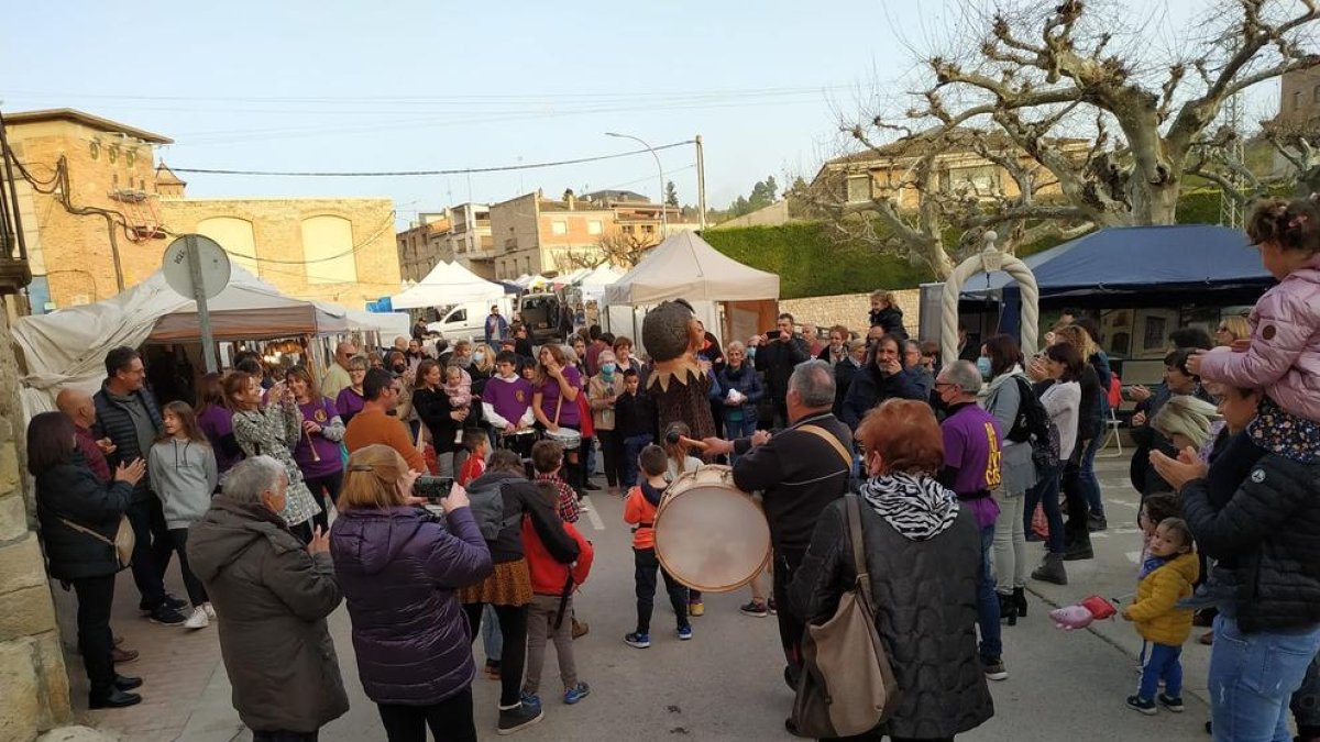 Imatge d’un dels actes d’ahir de la Fira de l’Oli i la Pedra de Vinaixa.