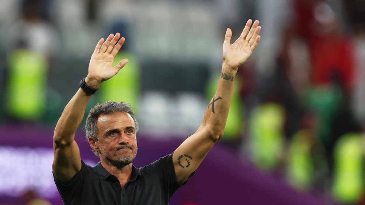 Luis Enrique, en una foto de archivo tras la eliminación de España ante Marruecos.