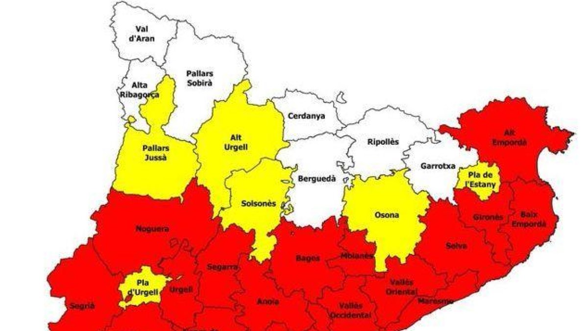 Catalunya desactiva aquest dilluns l'alerta per perill extrem d'incendi