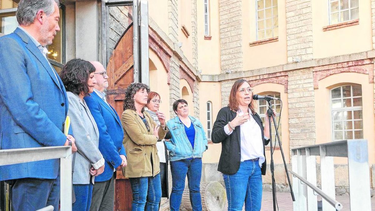 Carme Bergés en la inauguración del Museu del Blat hace un mes.