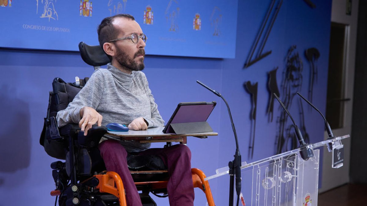 El portavoz de Unidas Podemos en el Congreso de los Diputados, Pablo Echenique.