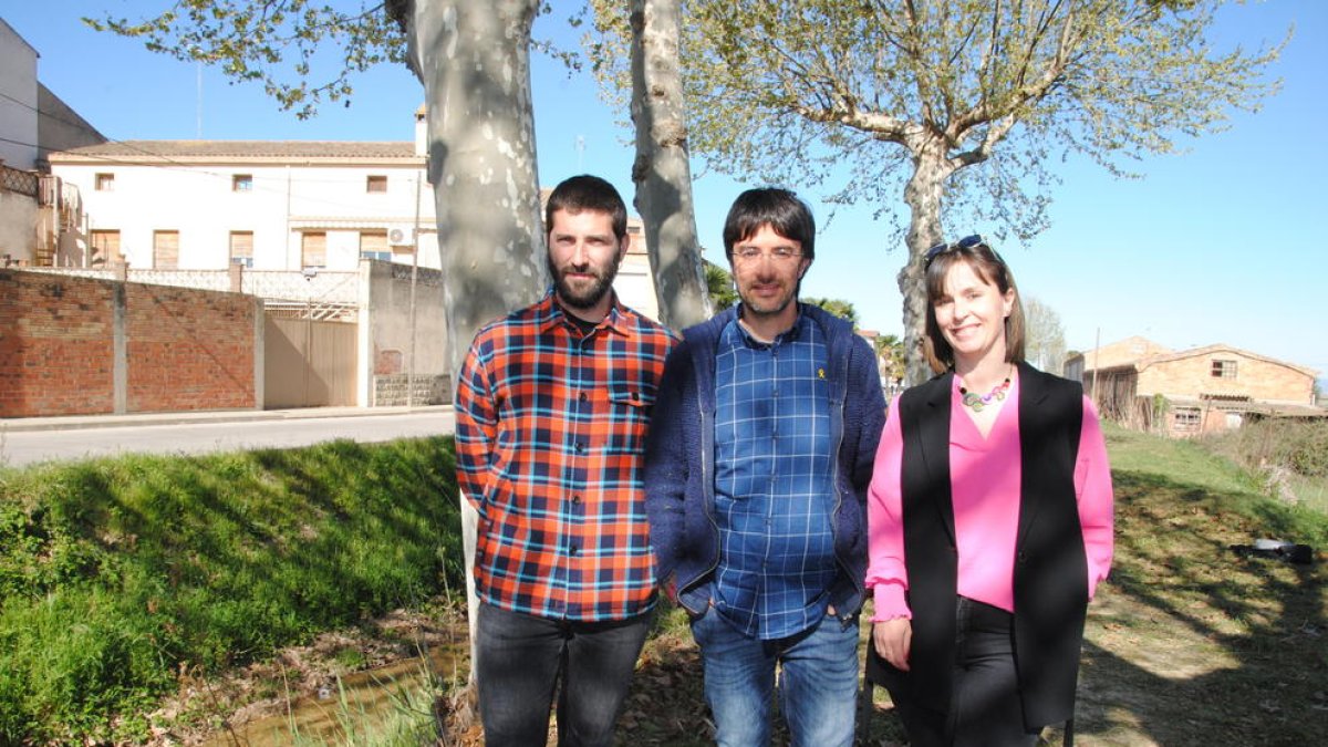 Toni Domingo, Francesc Balcells y Joana Terré, ayer en El Palau.