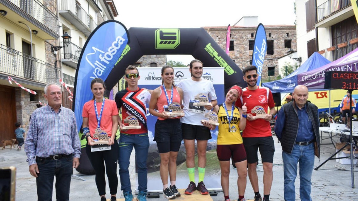 Algunos de los ganadores en las pruebas que se celebraron ayer.