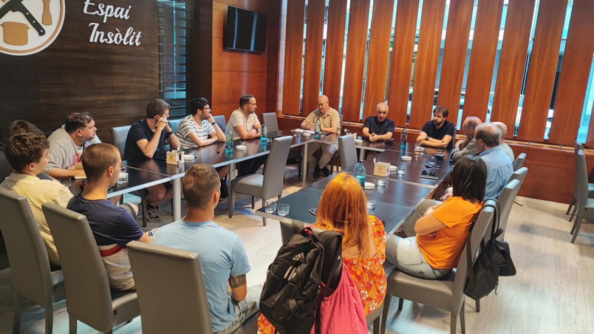 El president Luis Pereira es va reunir ahir amb les penyes del club.