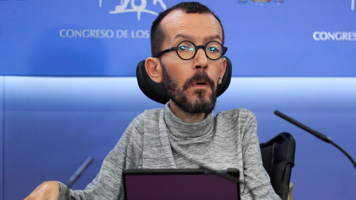 El portavoz de Unidas Podemos en el Congreso, Pablo Echenique.
