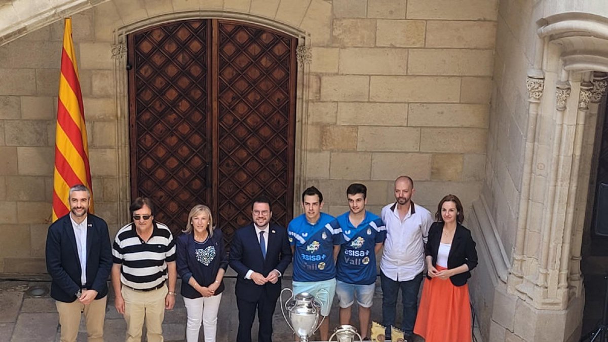Recepció del president de la Generalitat al CTT Borges pel seu doblet