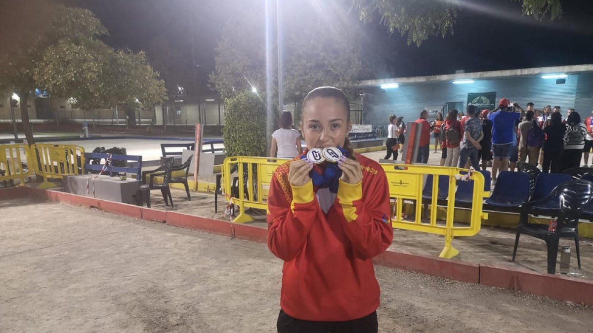 La lleidatana Maria Artacho, amb la medalla.