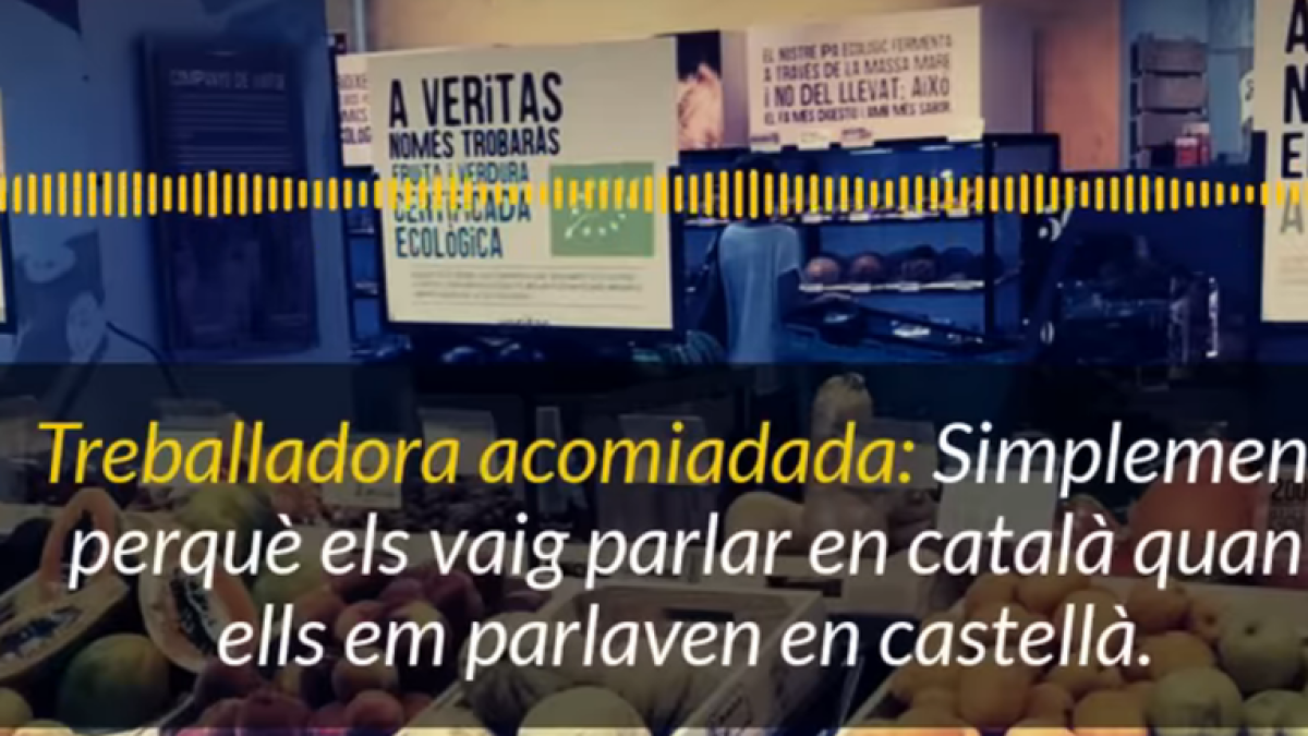 Denuncien que Veritas acomiada una treballadora per mantenir el català amb els clients