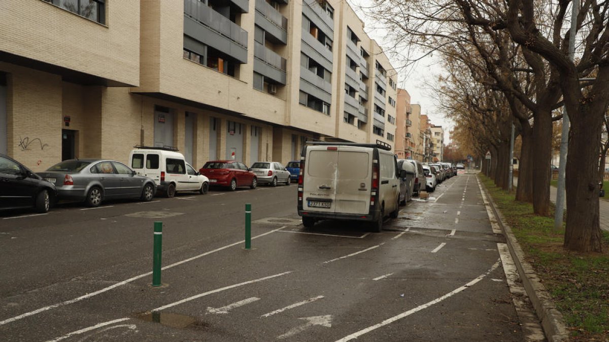 Imagen del tramo de la calle Penedès reformada.