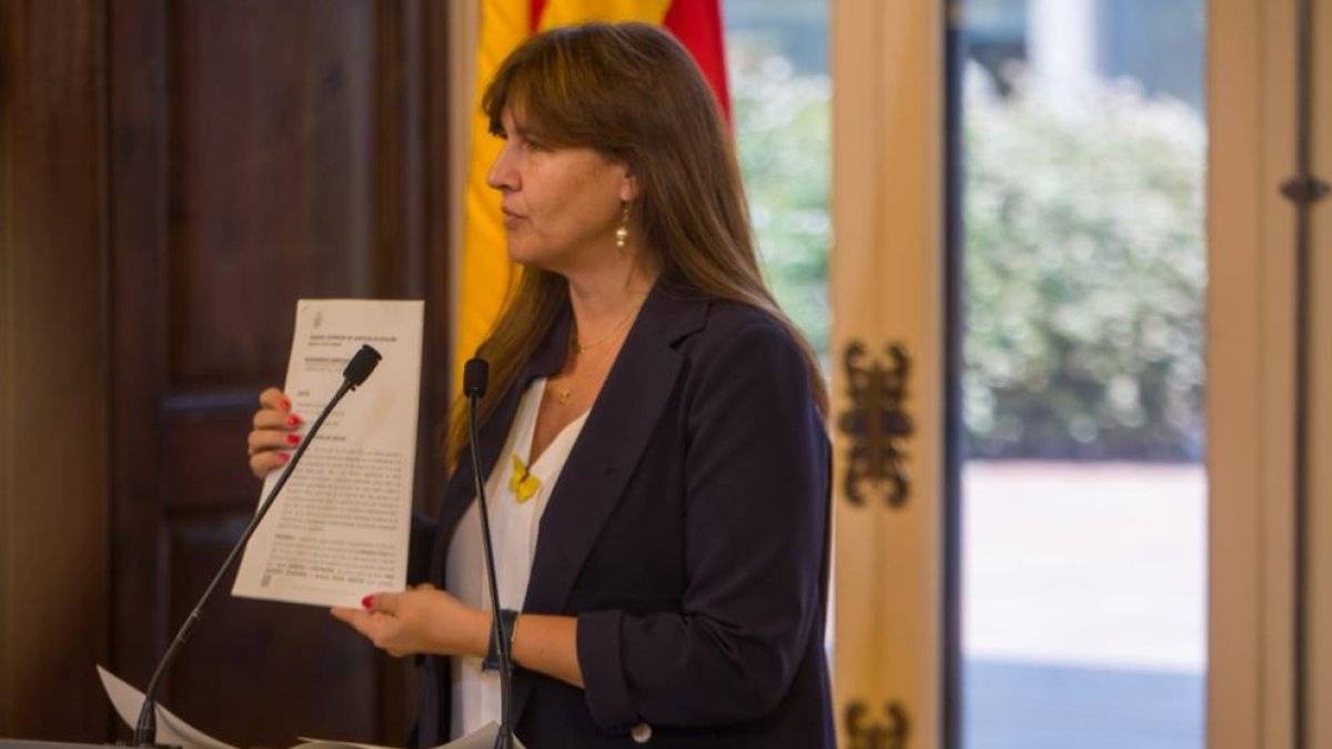 Laura Borràs, després d’haver estat suspesa per la Mesa.