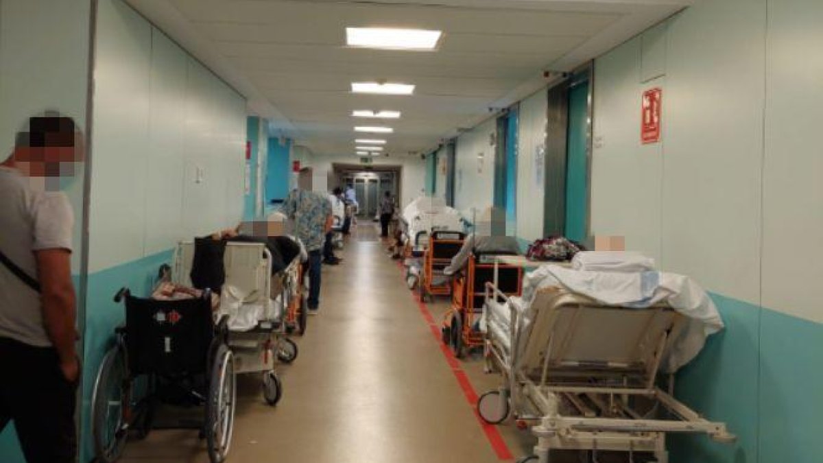 Foto d'un passadís dilluns passat.