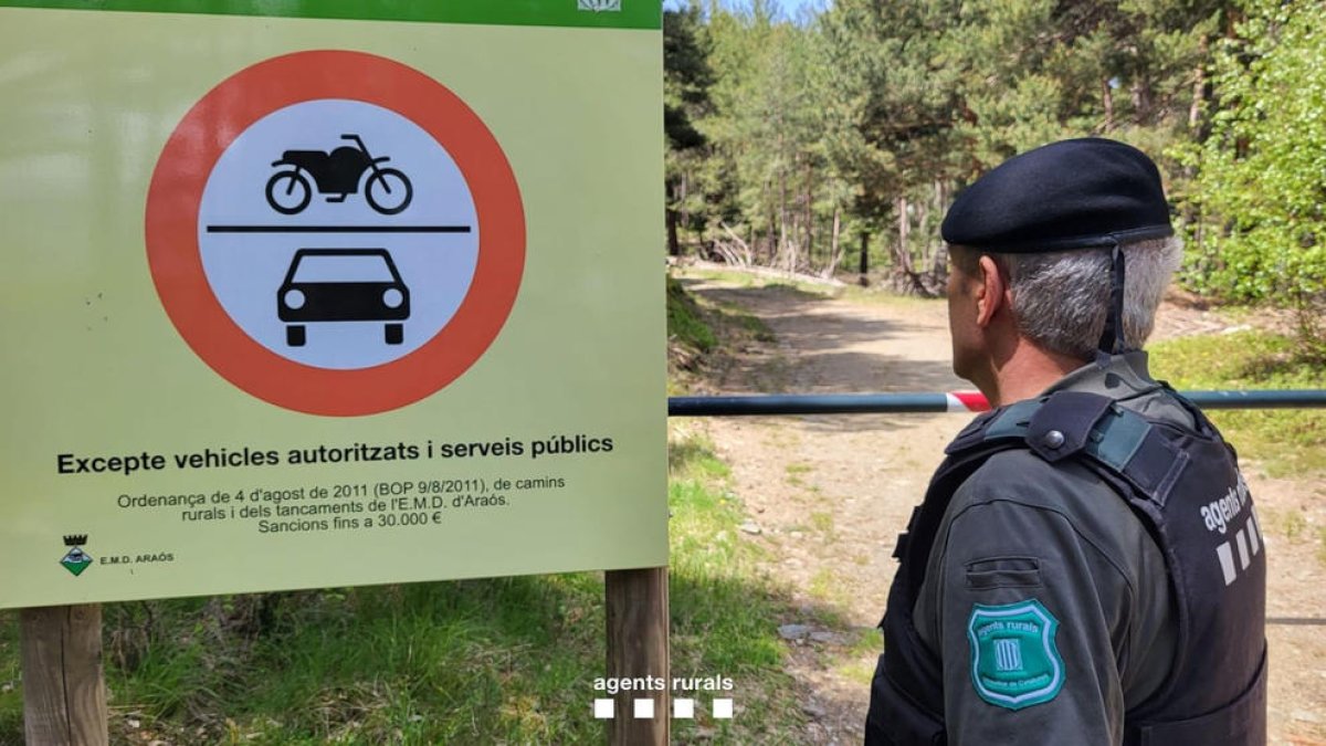 Imatge d’arxiu d’una pista amb restriccions al parc.