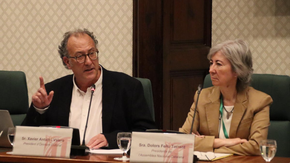Antich y Feliu durante su comparecencia ayer en el Parlament.