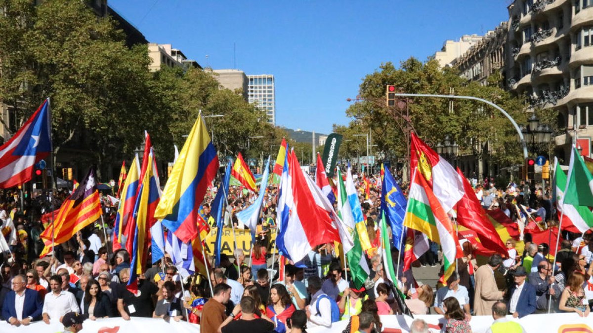 Una imagen de la movilización en Barcelona.