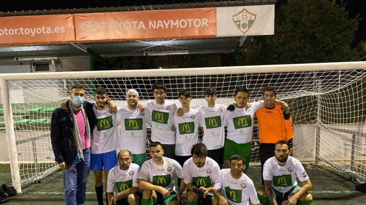 Jugadors de l’equip inclusiu de la UE Balàfia, que vol tornar a competir aquesta temporada a Lligues Lleida.