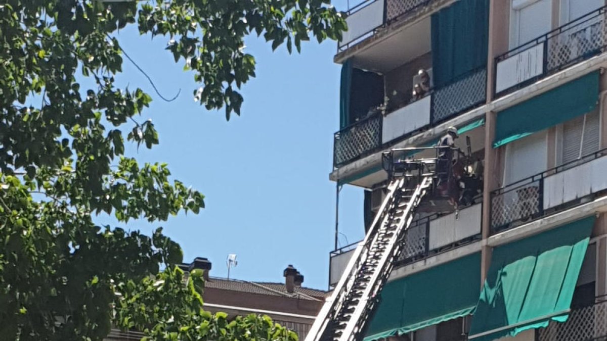 La autoescalera en el lugar.