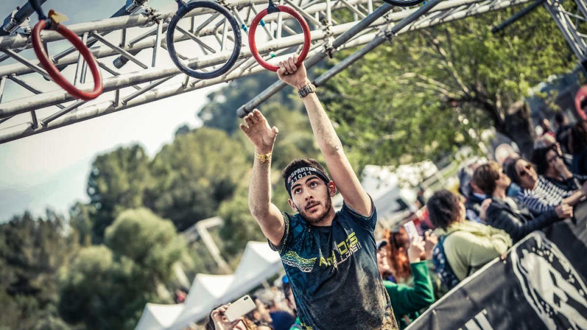 Teixidó, durant una de les Spartan Race en les quals ha participat.