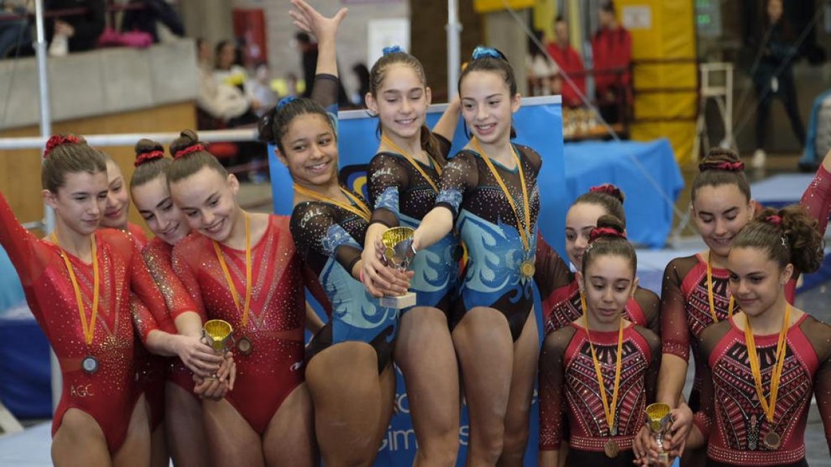 El Gimnàstic Lleida obté vuit podis a la Copa Catalana de base 6-10