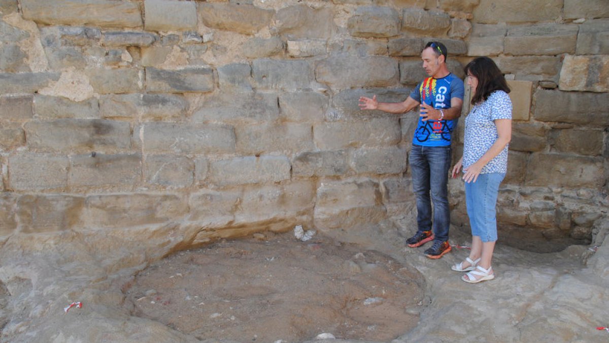 Uno de los silos que han aparecido tras el inicio de las obras.