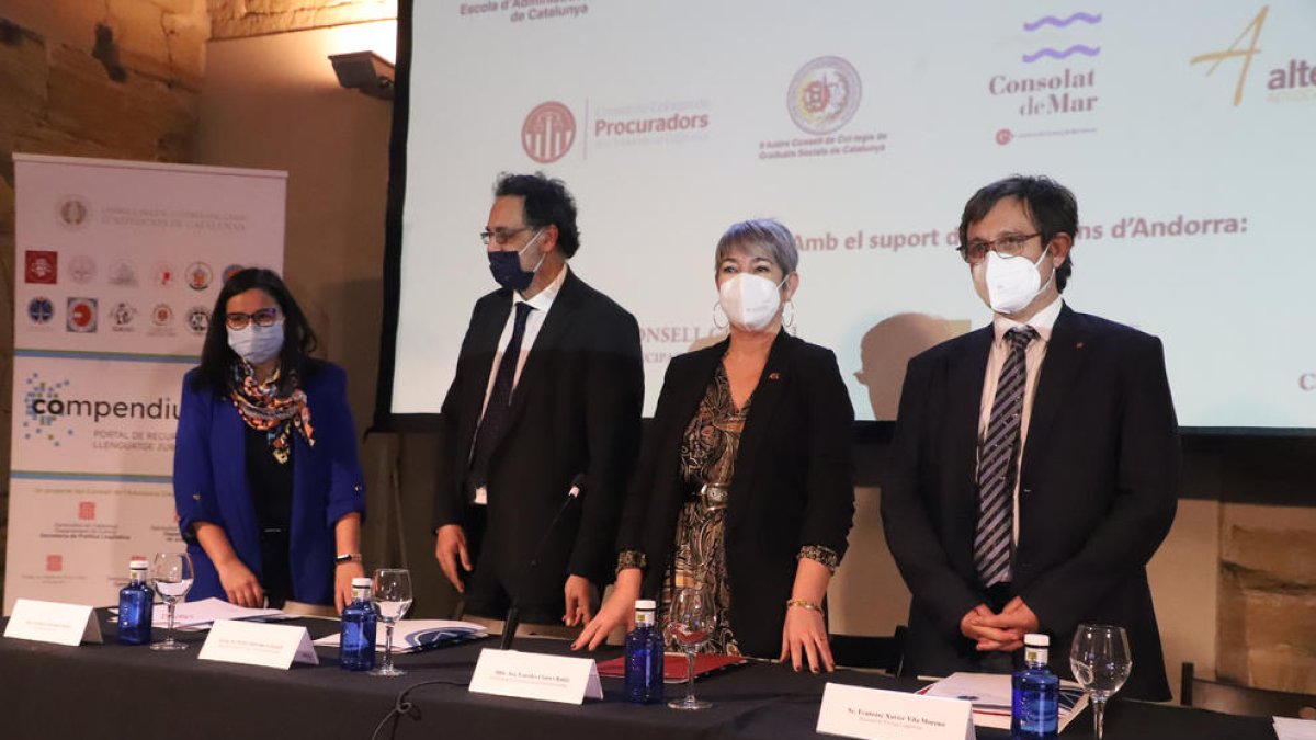La conselleria de Justícia, en un acte l’abril passat a Lleida.