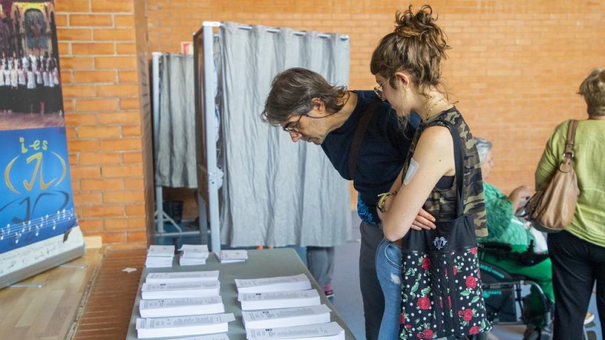 Un col·legi electoral al barri de Pardinyes de Lleida.