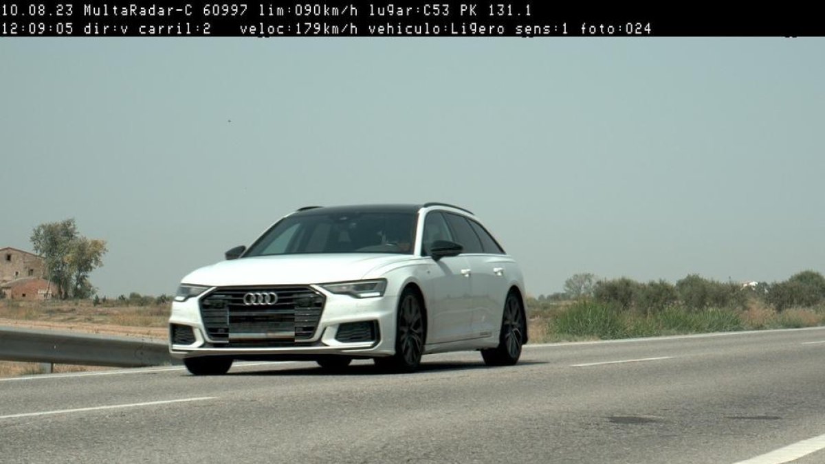 El turismo que fue pillado circulando a 179 km/h por la C-53 en Castellserà.