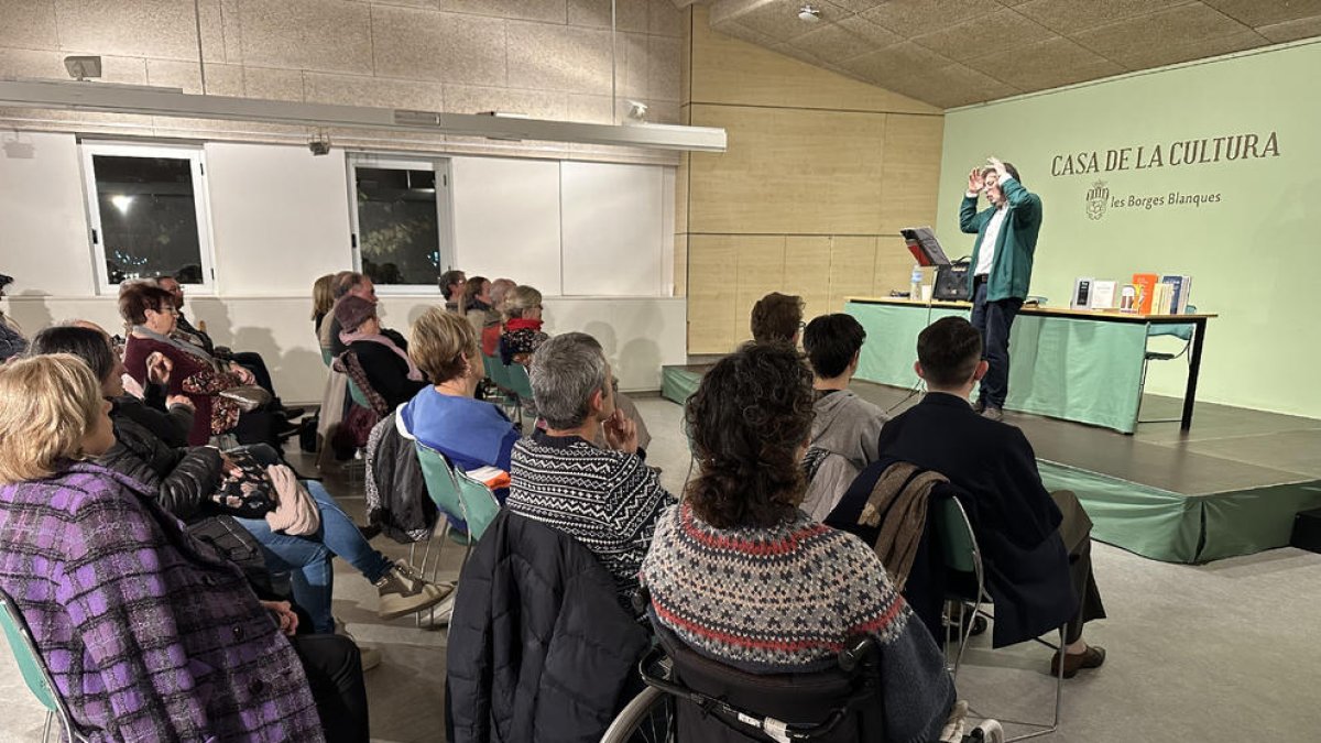 El rapsoda barcelonés Josep Pedrals, el martes en Les Borges.